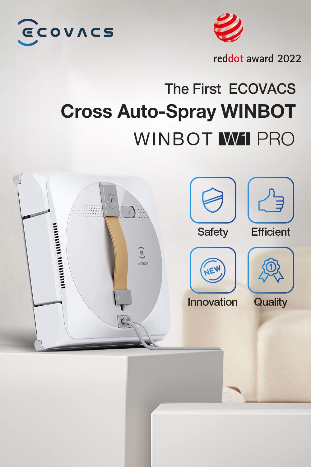 Amazon | ECOVACS Winbot W1 Pro ウィンドウクリーニングロボット